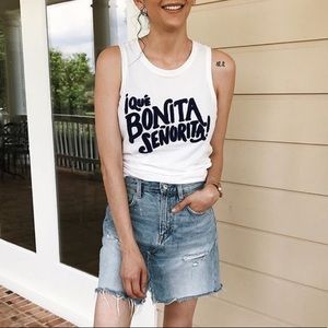 Graphic sleeveless top